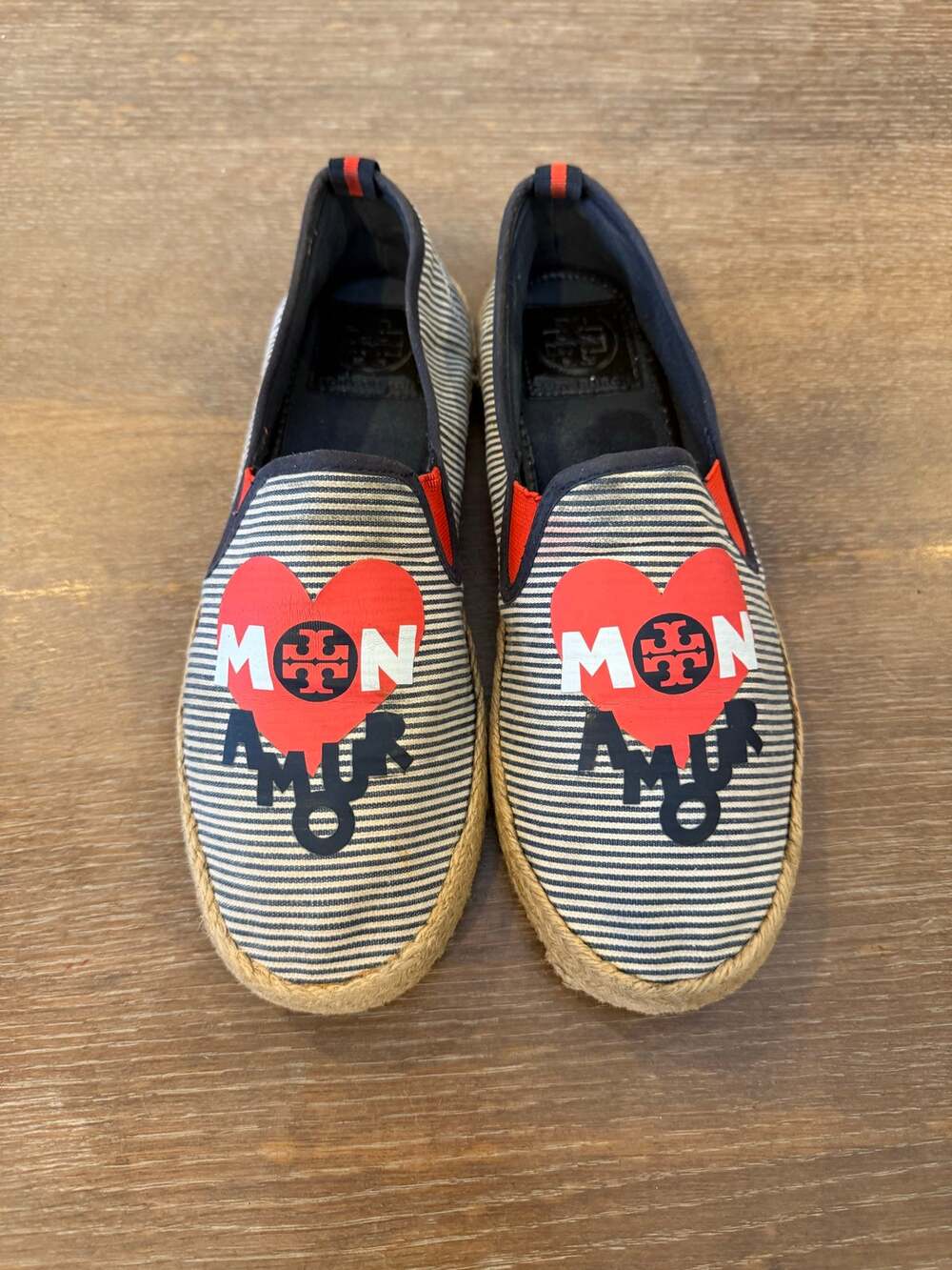 Tory Burch Mon Amour Espadrilles canvas Shoes Women Size 8.5